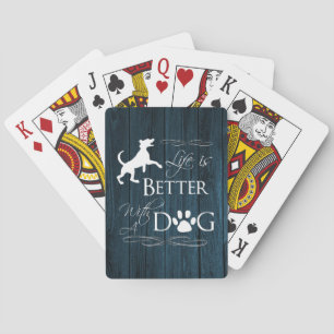 Das Leben ist besser mit einem Hund spielen Karten Spielkarten