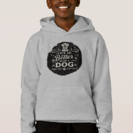 Das Leben ist besser mit einem Hund – Süßes Retro- Hoodie
