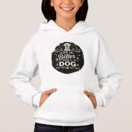 Das Leben ist besser mit einem Hund – Süßes Retro- Hoodie