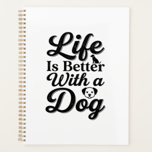 Das Leben ist besser mit einem Hund Vintage Hausti Planer