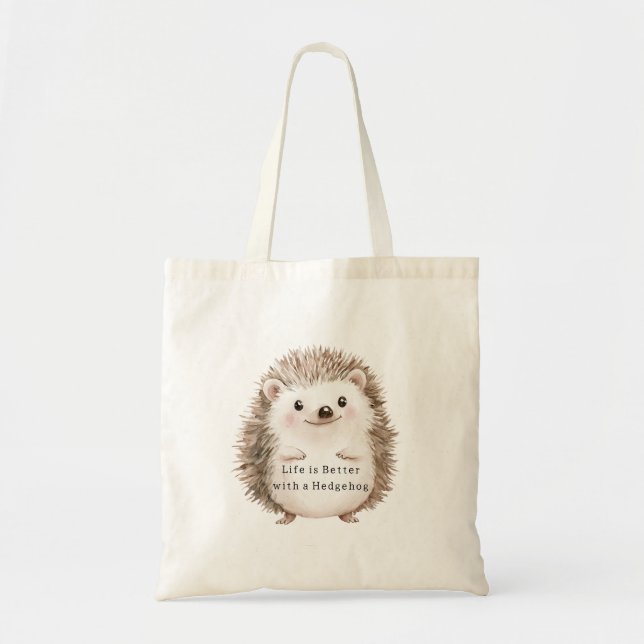 Das Leben ist besser mit einem Igel   Tragetasche (Vorne)