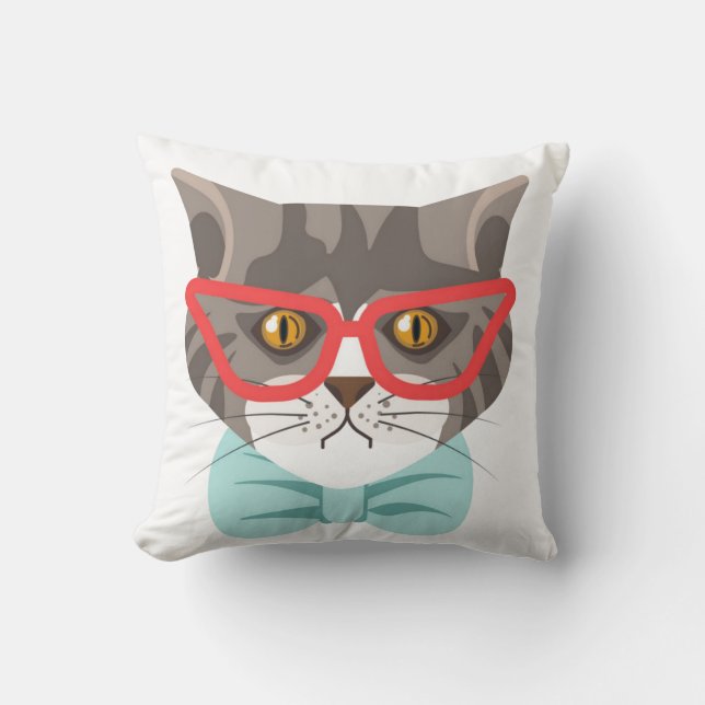 Das Leben ist besser mit einem Katzenwirbel Kissen (Vorderseite)