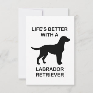 Das Leben ist besser mit einem Labrador-Retriever Dankeskarte