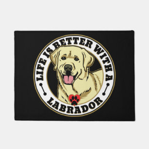Das Leben ist besser mit einem Labrador - weiß Fußmatte