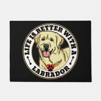 Das Leben ist besser mit einem Labrador - weiß Fußmatte