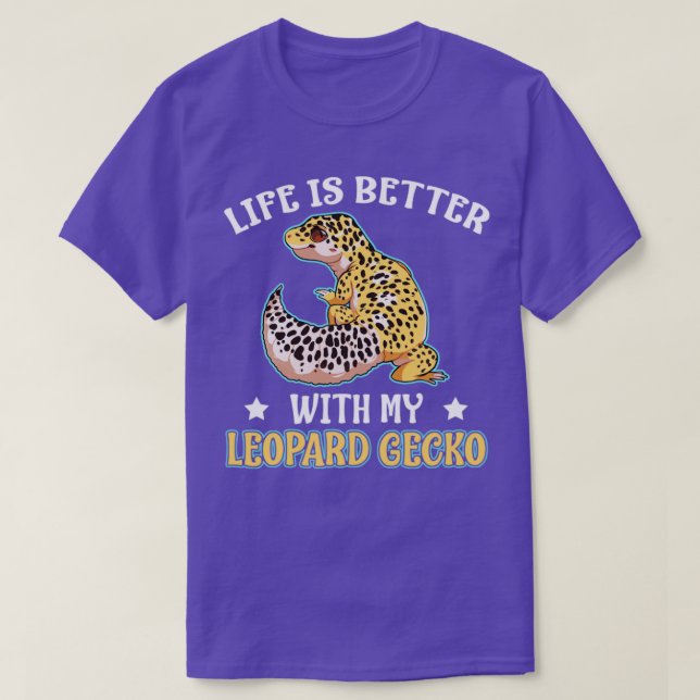 Das Leben ist besser mit einem Leopard Gecko Repti T-Shirt (Design vorne)