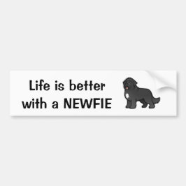 Das Leben ist besser mit einem neuen Hund in Neufu Autoaufkleber