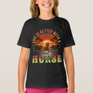 DAS LEBEN IST BESSER MIT EINEM PFERD T-Shirt