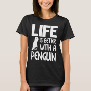 Das Leben ist besser mit einem Pinguin-lustigen Pi T-Shirt