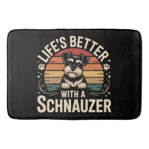 Das Leben ist besser mit einem Schnauzer Badematte