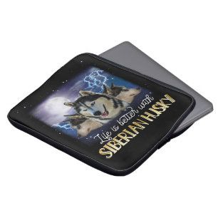 Das Leben ist besser mit einem sibirischen Husky Laptopschutzhülle