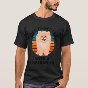 Das Leben ist besser mit einem Spitz Funny Hund Lo T-Shirt