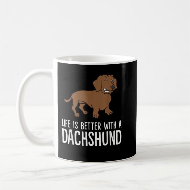 Das Leben ist besser mit einem T - Shirt der Dacke Kaffeetasse (Links)
