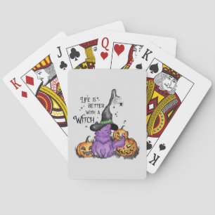 Das Leben ist besser mit einer Hexe Spielkarten