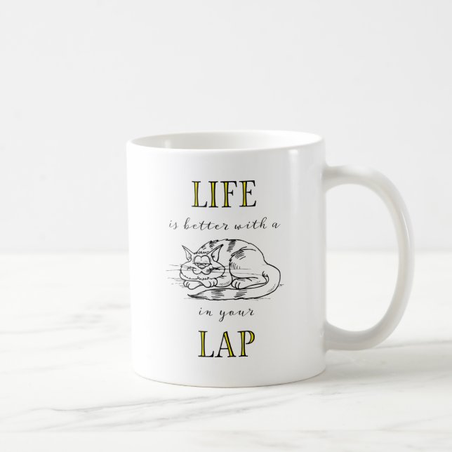 Das Leben ist besser mit einer Katze in Ihrem benu Kaffeetasse (Rechts)
