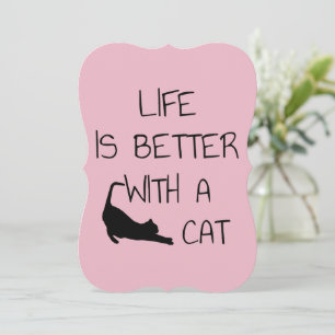 Das Leben ist besser mit einer Katze - Katzenliebh Dankeskarte