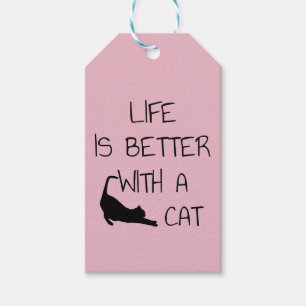 Das Leben ist besser mit einer Katze - Katzenliebh Geschenkanhänger