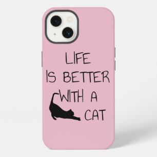 Das Leben ist besser mit einer Katze - Katzenliebh iPhone Hülle