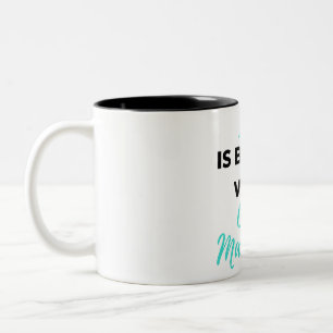 Das Leben ist besser mit Fallmanagern 2 Zweifarbige Tasse