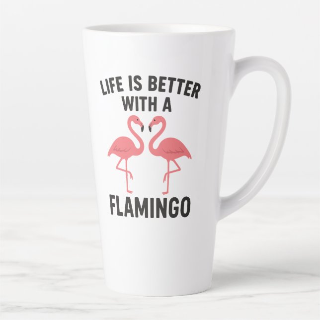Das Leben ist besser mit Flamingo Milchtasse (Rechts)