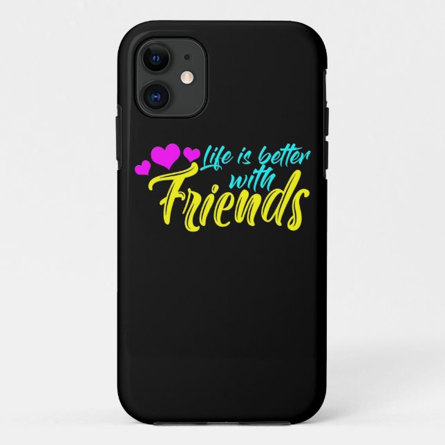 Das Leben ist besser mit Freunden Case-Mate iPhone Hülle (Rückseite)