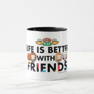 Das Leben ist besser mit FRIENDS™ Chibi-Kunst Tasse