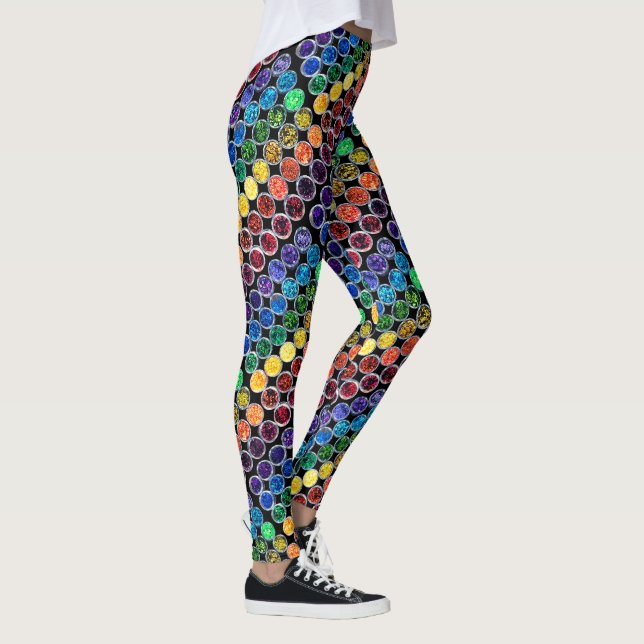 Das Leben ist besser mit Glitzer Personal Sparkass Leggings (Rechts)