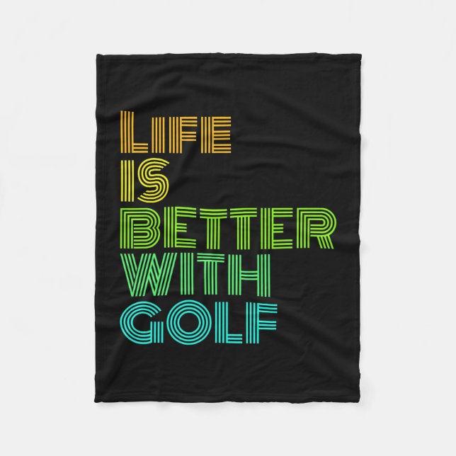 Das Leben ist besser mit Golf Fleecedecke (Vorderseite)