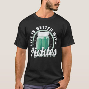 Das Leben ist besser mit Gurken süß grüner veganer T-Shirt