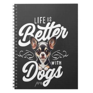 Das Leben ist besser mit Hunden Chihuahua Notizblock