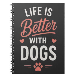 Das Leben ist besser mit Hunden Hunde Liebhaber Ty Notizblock
