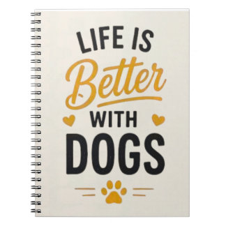 Das Leben ist besser mit Hunden Hunde Liebhaber Ty Notizblock
