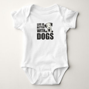 Das Leben ist besser mit Hunden Niedlichen Dalmati Baby Strampler