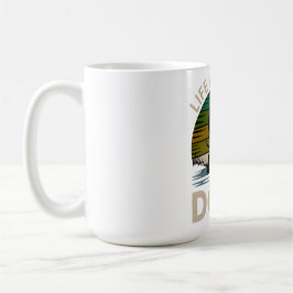 Das Leben ist besser mit Hunden Retro-Sonnenunterg Kaffeetasse