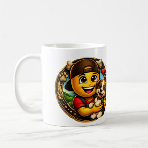 Das Leben ist besser mit Hunden: Süße Emoji & Welp Kaffeetasse