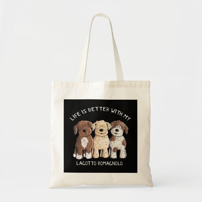 Das Leben ist besser mit Lagotto Romagnolo I Dog L Tragetasche (Vorne)