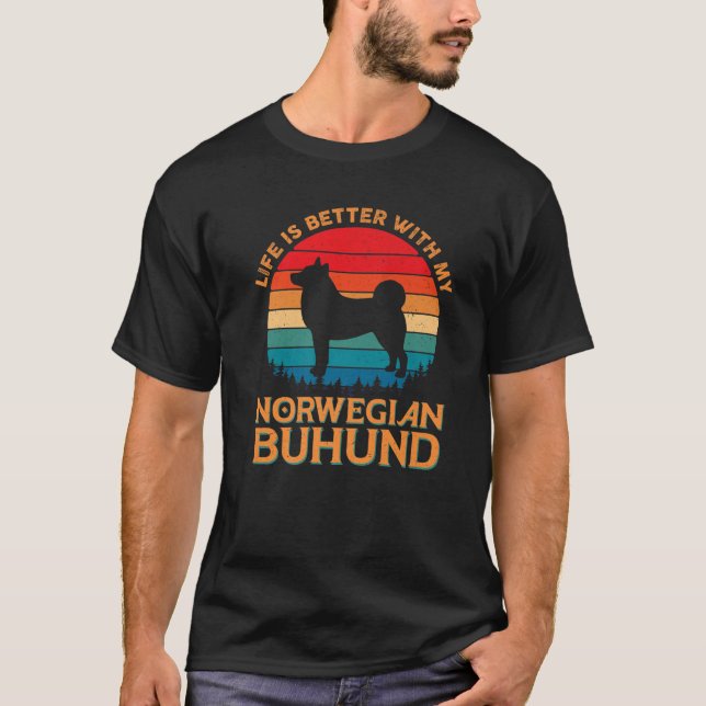 Das Leben ist besser mit meiner norwegischen Buhun T-Shirt (Vorderseite)