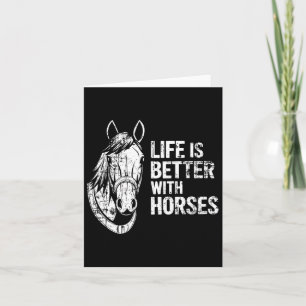 Das Leben ist besser mit Pferden Funny Horse für P Karte