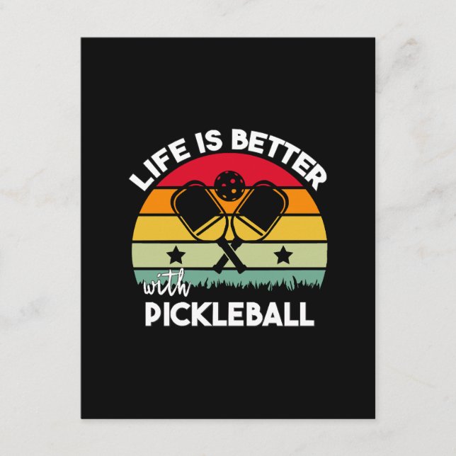 Das Leben ist besser mit Pickleball Begleitkarte (Vorderseite)