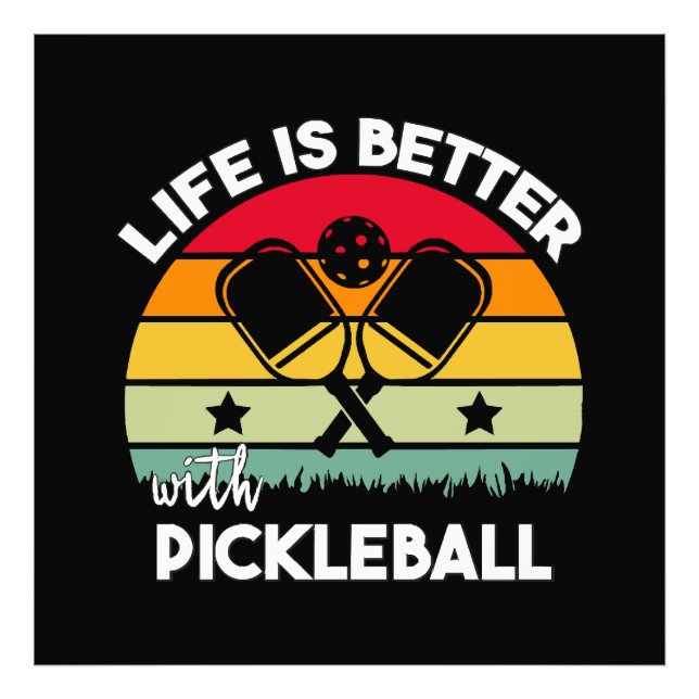 Das Leben ist besser mit Pickleball Fotodruck (Vorne)
