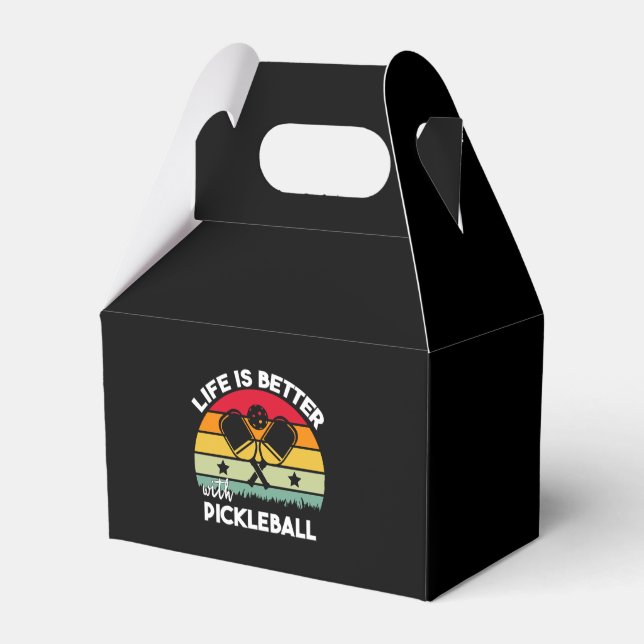 Das Leben ist besser mit Pickleball Geschenkschachtel (Vorderseite)