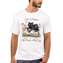 Das Leben ist besser mit T - Shirt und Büchern