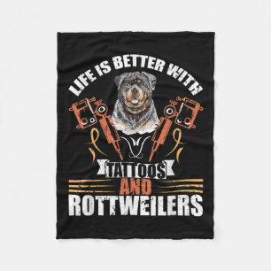 Das Leben ist besser mit Tattoos und Rottweilern, Fleecedecke
