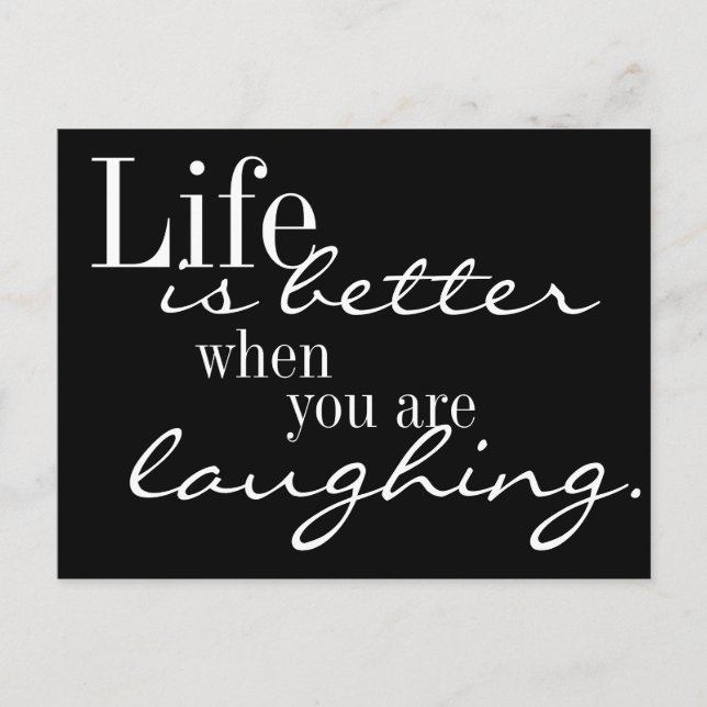 Das Leben ist besser Postkarte (Vorderseite)