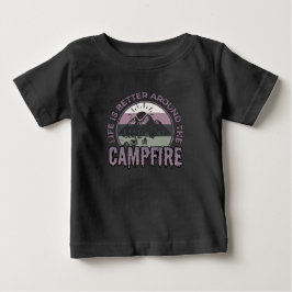 Das Leben ist besser um das Campfire Camping Gesch Baby T-shirt