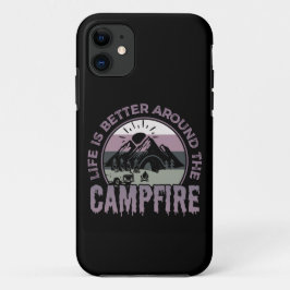 Das Leben ist besser um das Campfire Camping Gesch Case-Mate iPhone Hülle