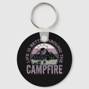 Das Leben ist besser um das Campfire Camping Gesch Schlüsselanhänger