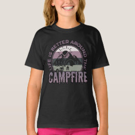Das Leben ist besser um das Campfire Camping Gesch T-Shirt