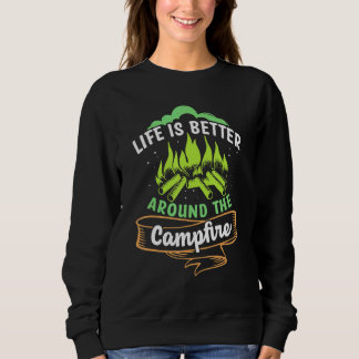 Das Leben ist besser um das Retro-Design des Campf Sweatshirt