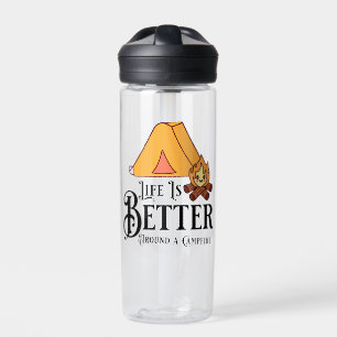 Das Leben ist besser um ein Campfeuer herum Trinkflasche